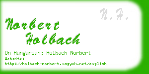 norbert holbach business card